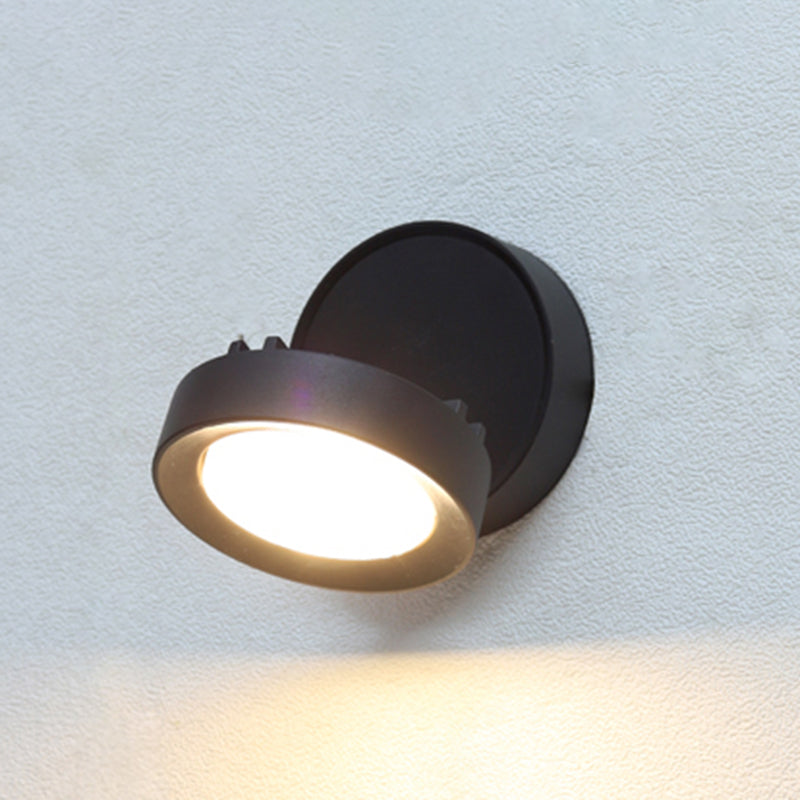 Dark Black LED Wall Sconce Aluminum & Acrylic Modernism Wall Light