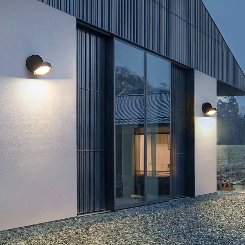 Dark Black LED Wall Sconce Aluminum & Acrylic Modernism Wall Light