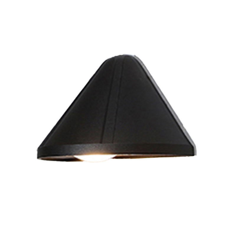 Contemporary Geometric Wall Light Aluminum & Glass Wall Sconce in Black