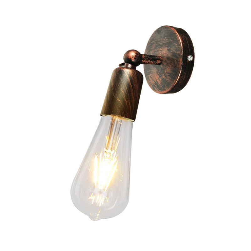 Modern Metal Wall Sconce Circle Shape Adjustable Wall Lamp for Bedroom