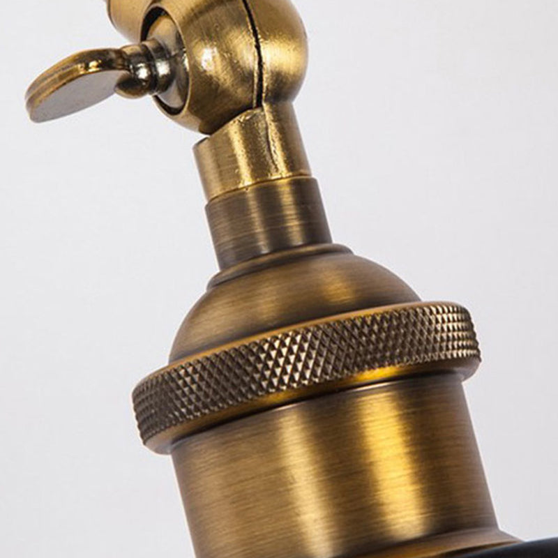 Industrial Wall Sconce Cone Shape Wall Light with Metal Shade for Bedroom in Black