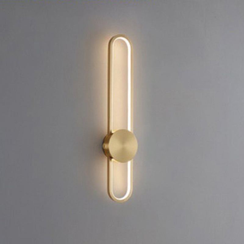 Solid Brass Linear Wall Mounted Light LED 1 - Light Modern Wall Sconce
