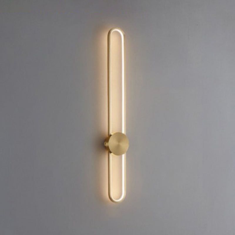Solid Brass Linear Wall Mounted Light LED 1 - Light Modern Wall Sconce