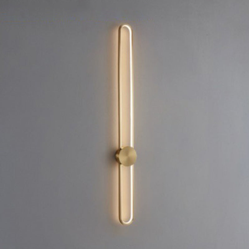 Solid Brass Linear Wall Mounted Light LED 1 - Light Modern Wall Sconce