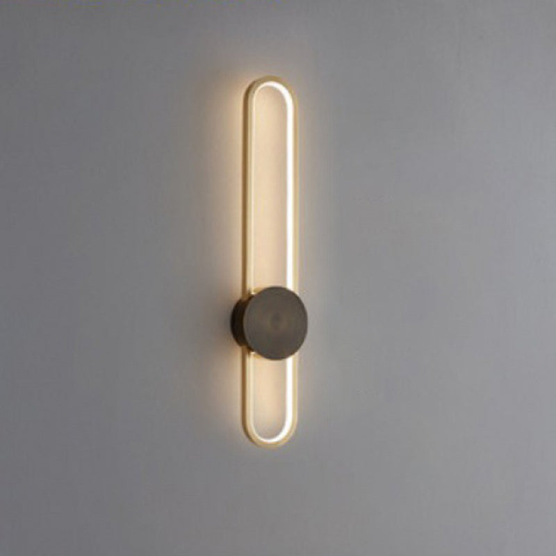 Solid Brass Linear Wall Mounted Light LED 1 - Light Modern Wall Sconce