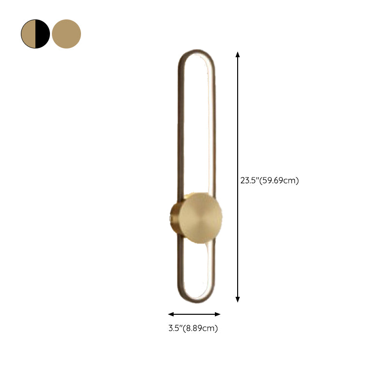 Solid Brass Linear Wall Mounted Light LED 1 - Light Modern Wall Sconce