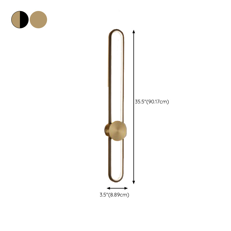 Solid Brass Linear Wall Mounted Light LED 1 - Light Modern Wall Sconce