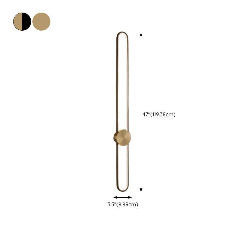 Solid Brass Linear Wall Mounted Light LED 1 - Light Modern Wall Sconce