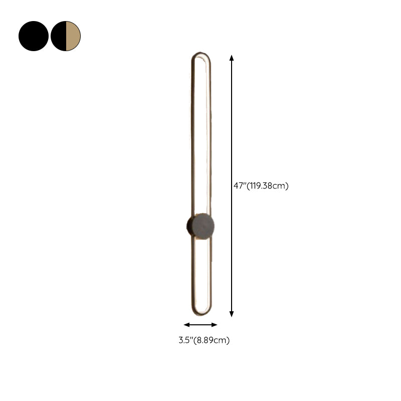 Solid Brass Linear Wall Mounted Light LED 1 - Light Modern Wall Sconce