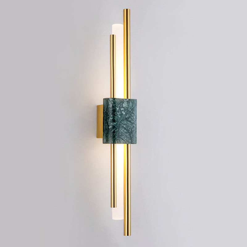 Post Modern Wall Sconce in Gold Marble & Acrylic LED Wall Mounted Fixture