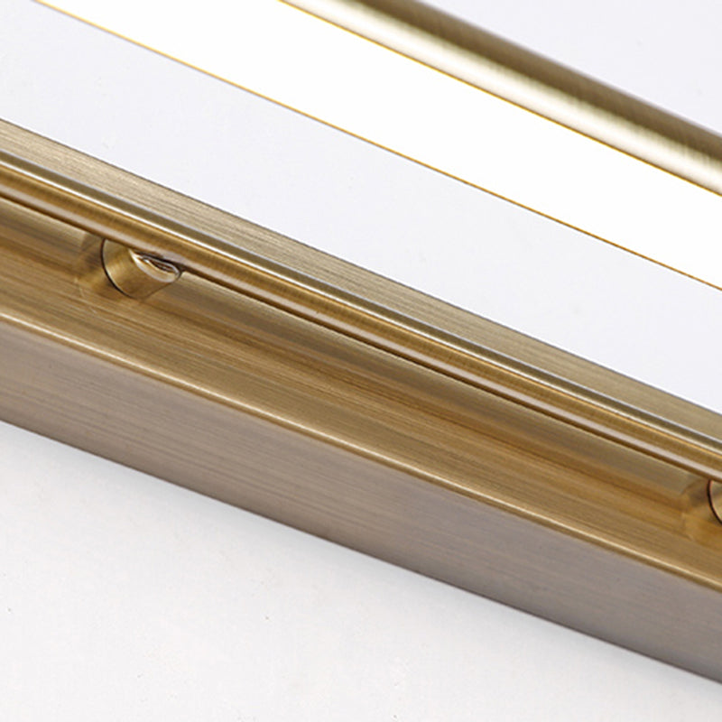 Minimalism Vanity Lighting Metal Wall Light Fixture in Gold for Bathroom