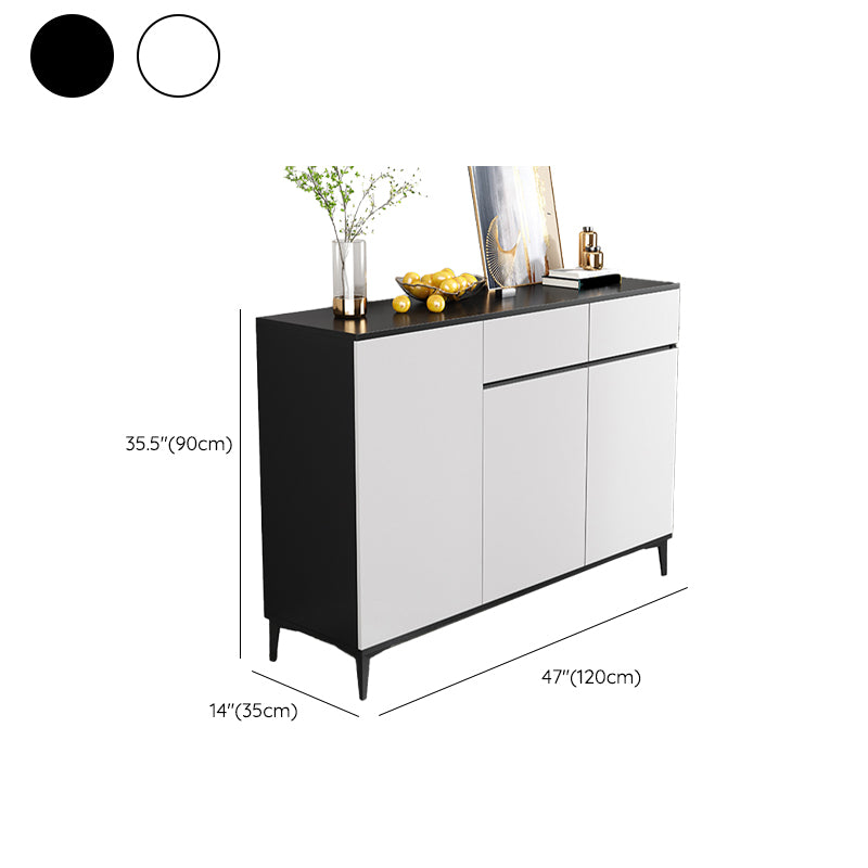 Modern Sideboard Cabinet Engineered Wood Server with Adjustable Shelvi