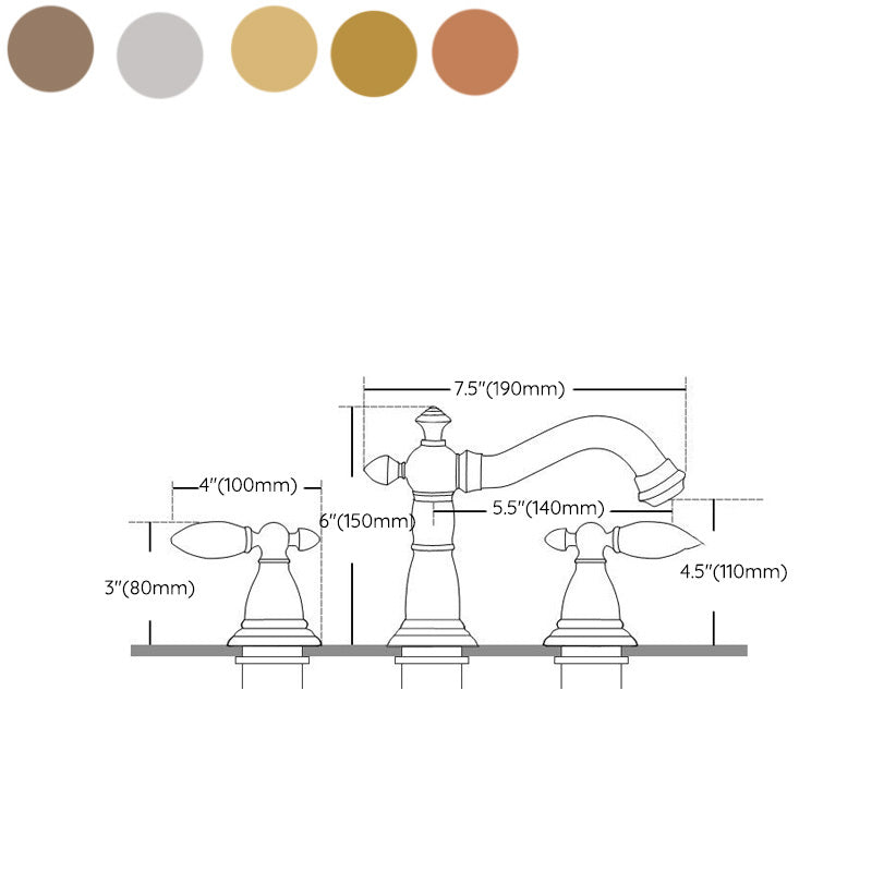 Deck Mounted Roman Tub Faucet Low Arc Copper Roman Tub Faucet Set