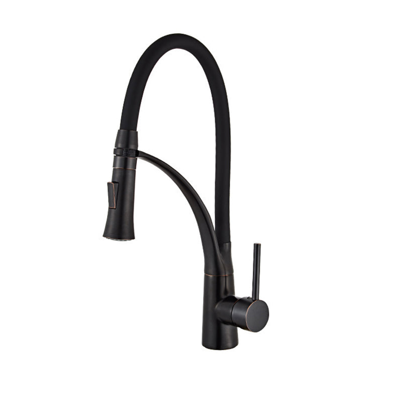 Contemporary Pull Down Single Handle Kitchen Faucet High Arch Kitchen Faucet