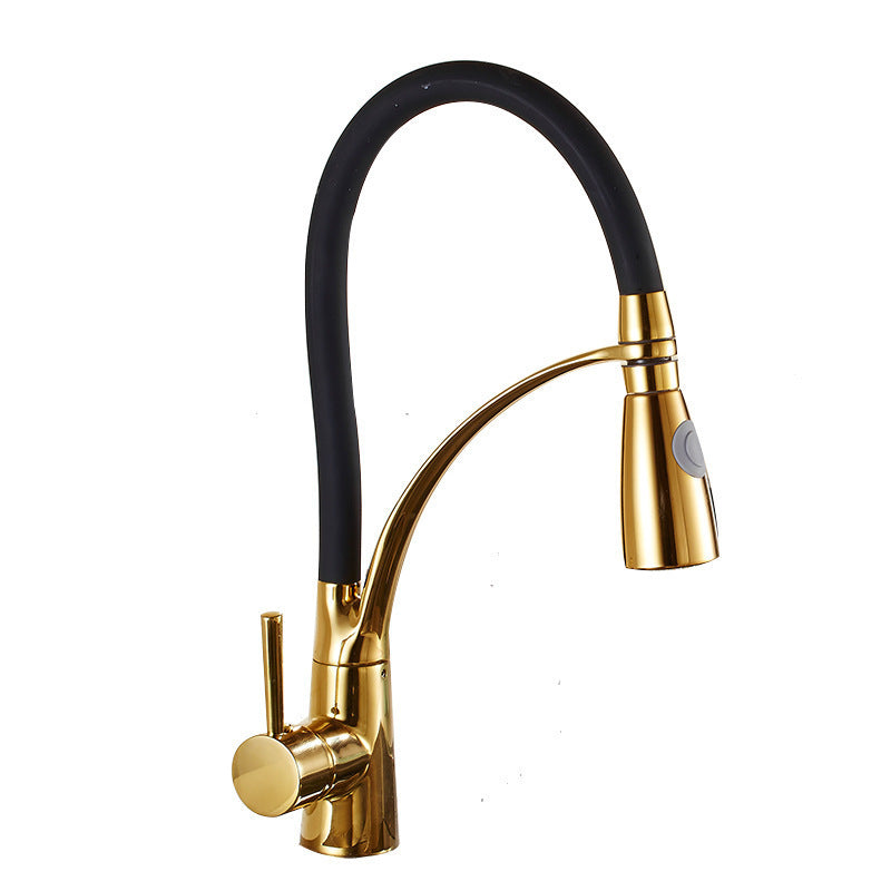 Contemporary Pull Down Single Handle Kitchen Faucet High Arch Kitchen Faucet