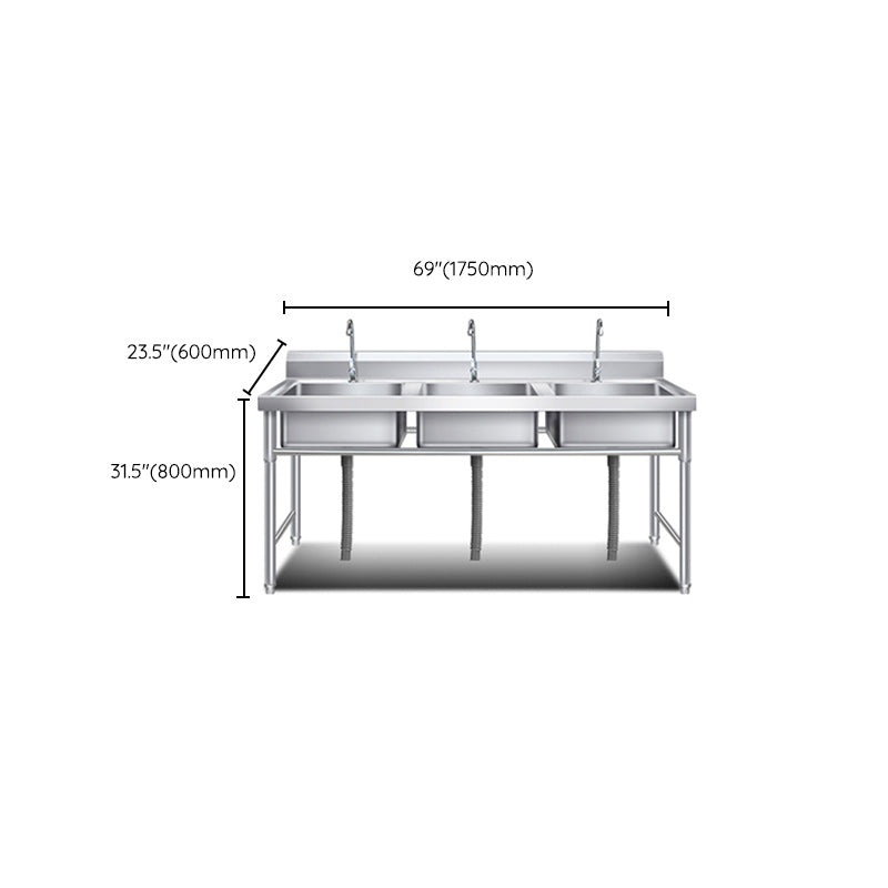 Classic Kitchen Sink Stainless Steel Workstation Sink with Faucet