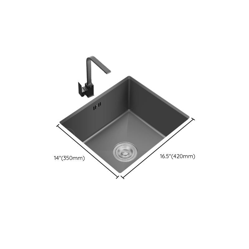 Modern Plain Kitchen Sink Overflow Hole Workstation Sink with Soundproofing