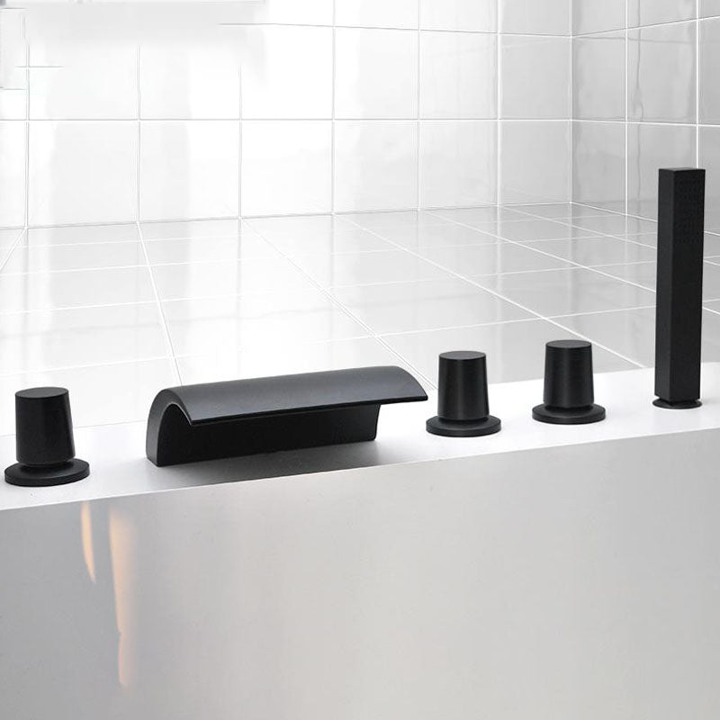 Modern Waterfall Spout Tub Faucet Bathroom Low Arc Bathtub Faucet