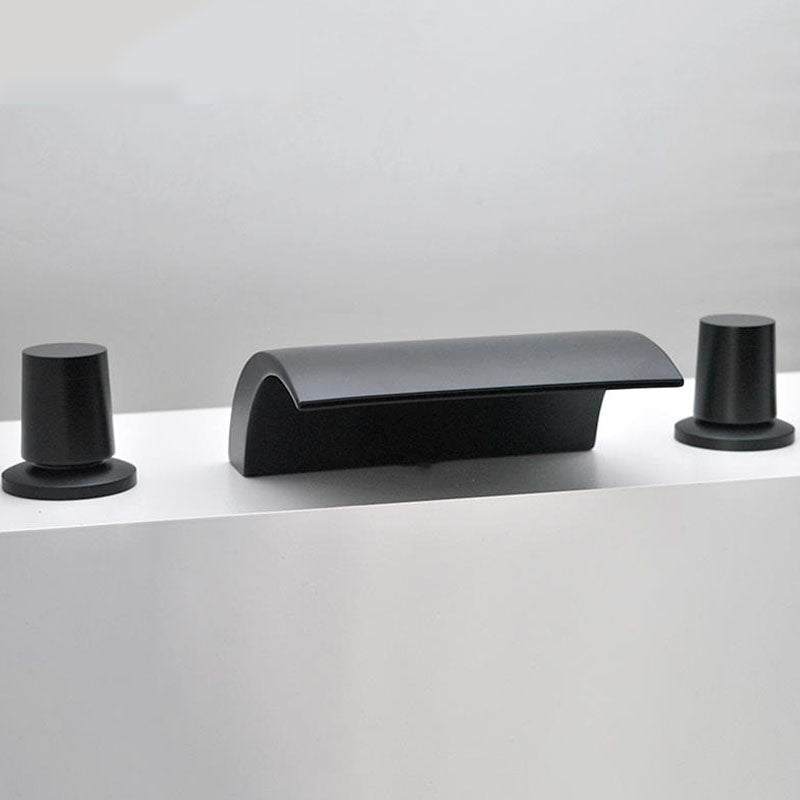 Modern Waterfall Spout Tub Faucet Bathroom Low Arc Bathtub Faucet