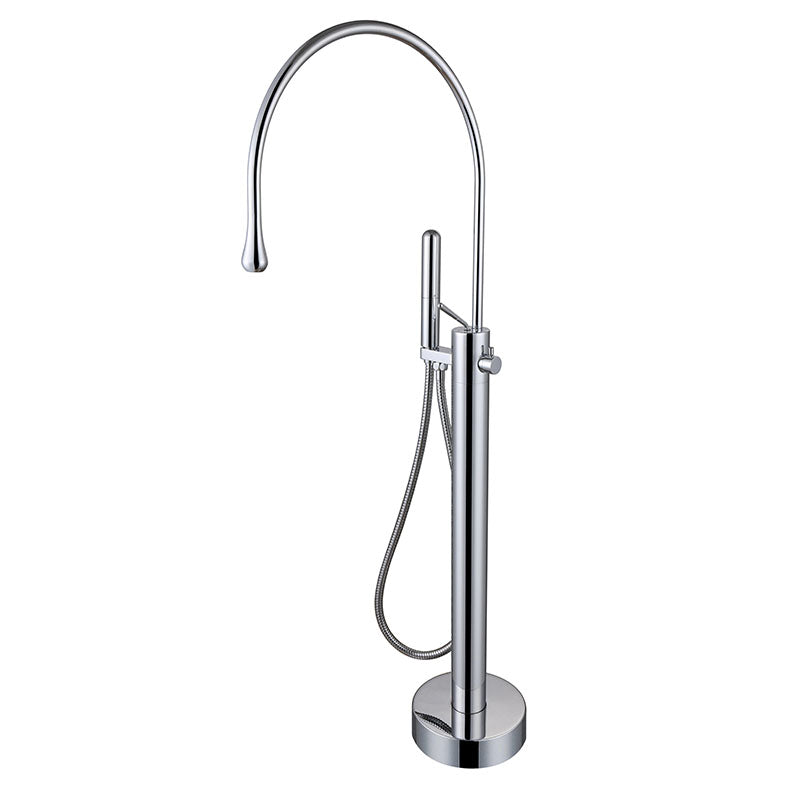 Modern Brass Freestanding Bathtub Faucet with Hand Shower Bathtub Faucet