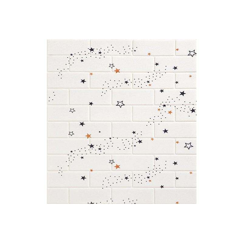 XPE Foam Wall Paneling Star Print Square Waterproof Wall Paneling for Living Room