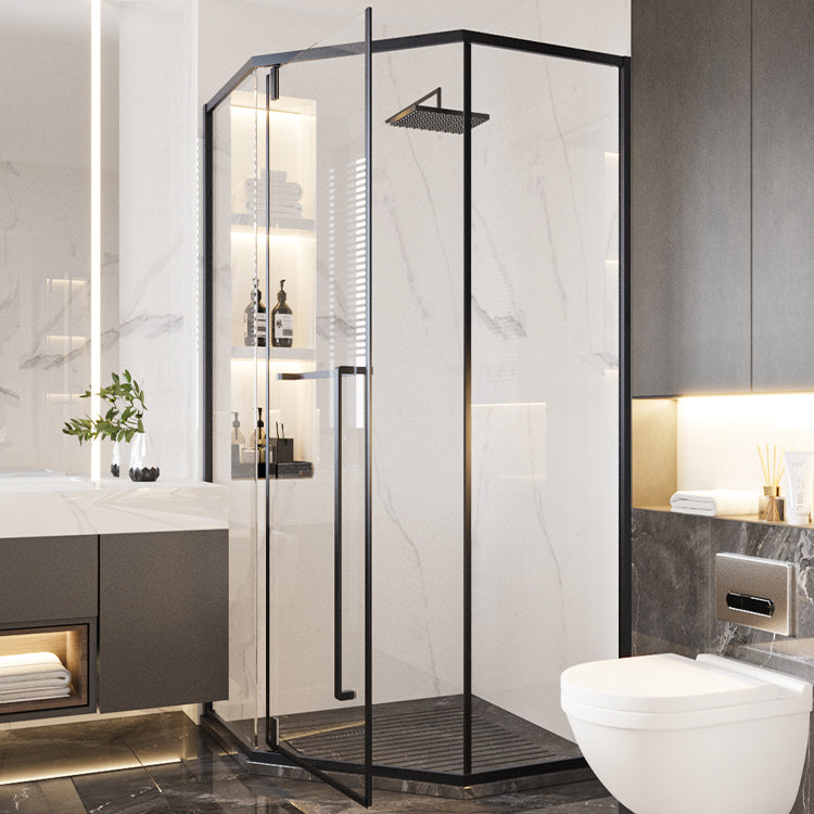 Pivot Transparent Shower Bath Door Tempered Semi-Frameless Shower Door