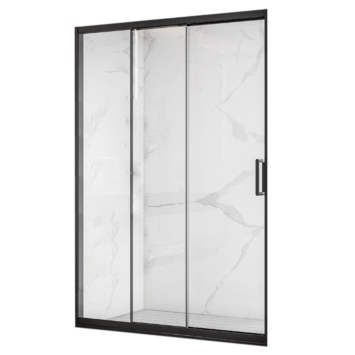 Single Sliding Semi-Frameless Shower Doors Tempered Shower Bath Door