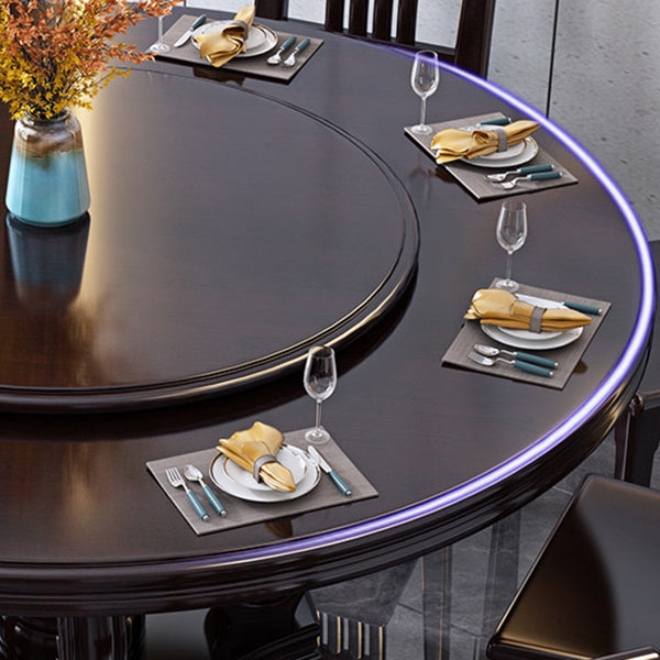 Solid Wood Dining Table Traditional Round Dinner Table for Dining Room