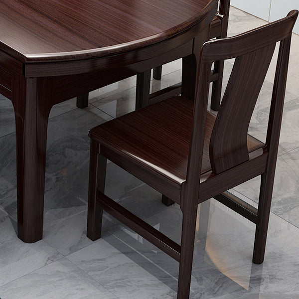 Brown Wood Foldable Dining Table Traditional Kitchen Dinette Table