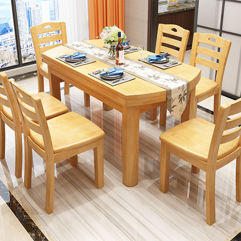 Modern Style Dining Table Rubberwood Base Dinner Table for Dining Room