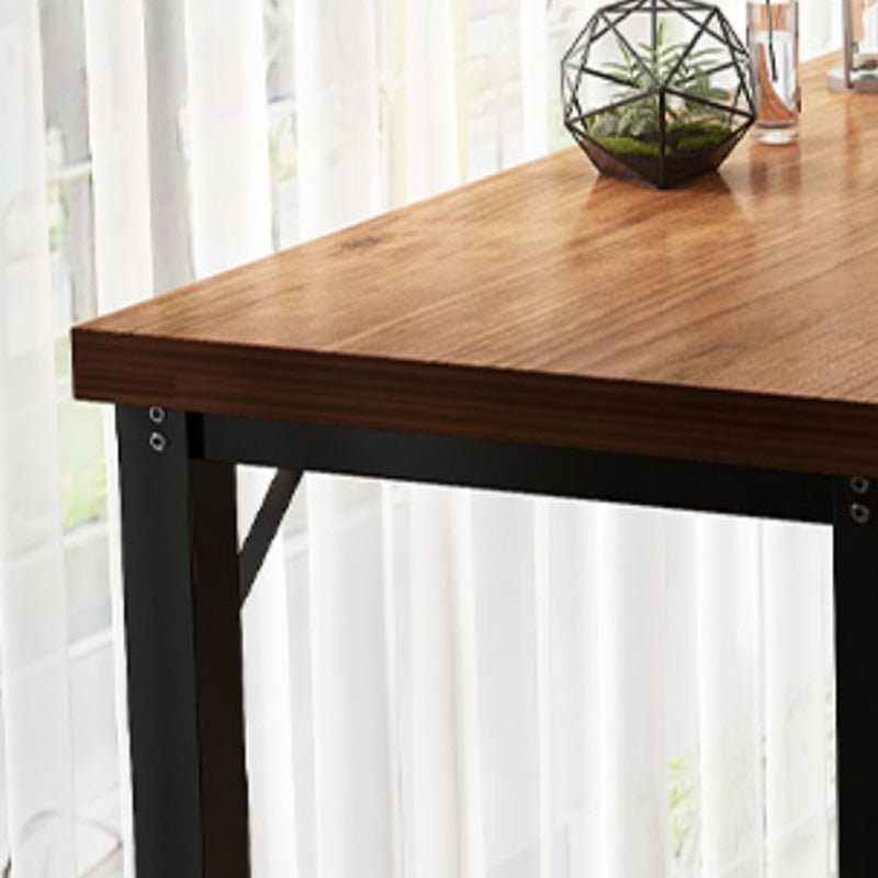 Manufactured Wood Bar Table Modern Metal Frame Pub Table for Small Places