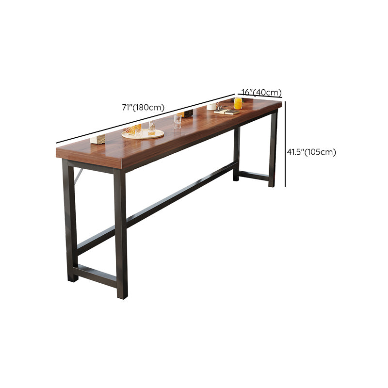 Industrial Indoor Bar Dining Table Metal and Wood Bar Wine Table