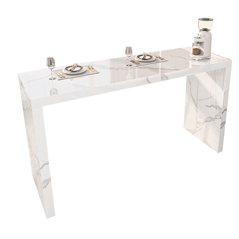 Modern Stone Bar Dining Table Rectangle Bar Table for Cafe And Breakroom