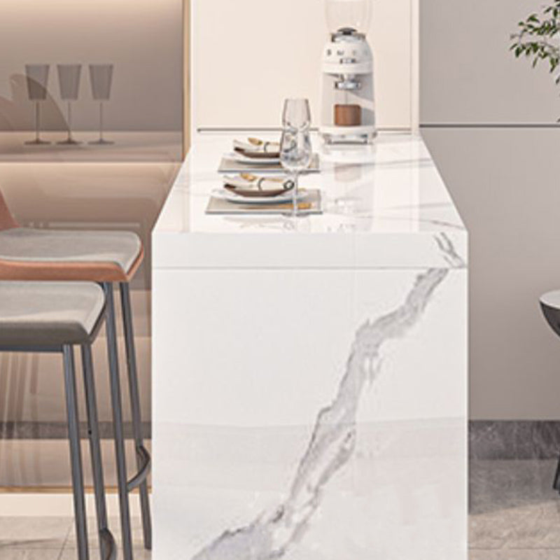 Modern Stone Bar Dining Table Rectangle Bar Table for Cafe And Breakroom