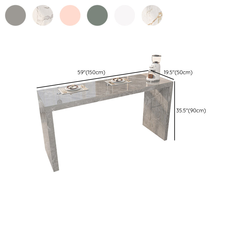 Modern Stone Bar Dining Table Rectangle Bar Table for Cafe And Breakroom