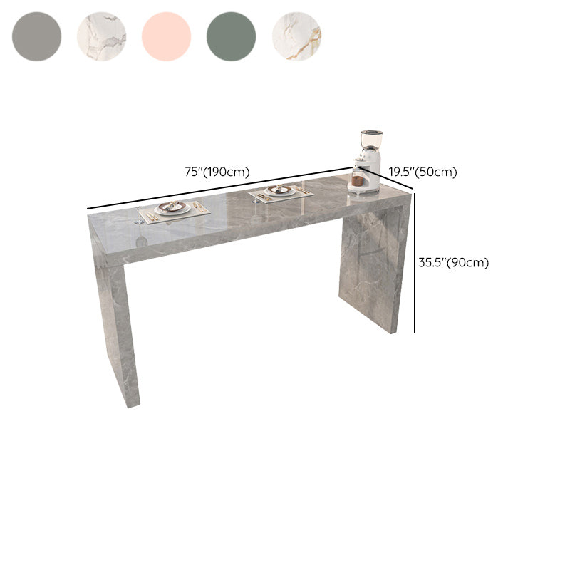 Modern Stone Bar Dining Table Rectangle Bar Table for Cafe And Breakroom