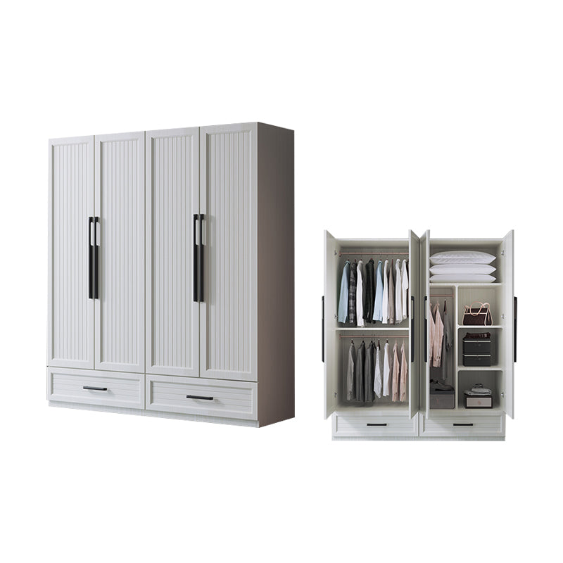 Modern Aluminum Multifunctional Wardrobe Freestanding Wardrobe with Self Close Drawers