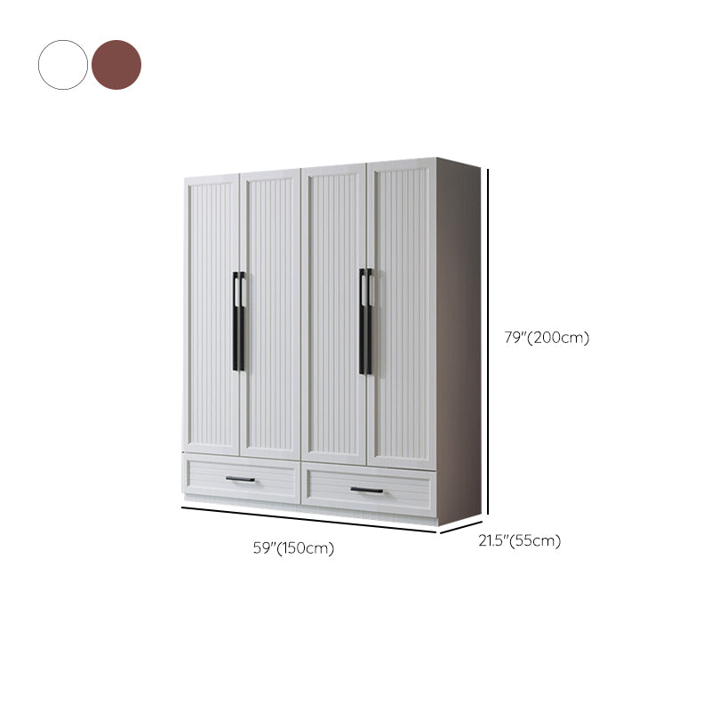 Modern Aluminum Multifunctional Wardrobe Freestanding Wardrobe with Self Close Drawers