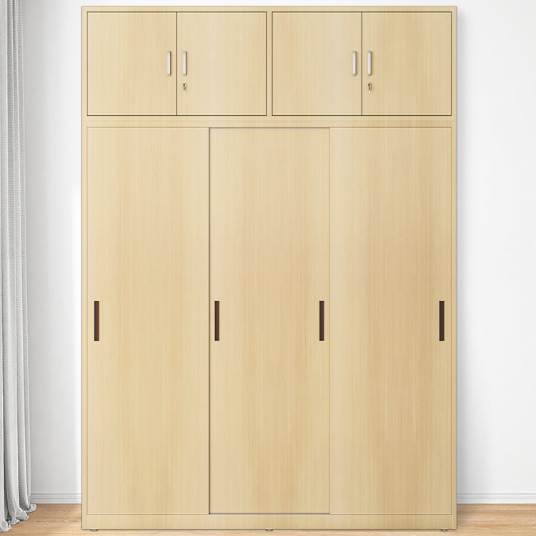 Modern Freestanding Wardrobe Armoire Metal Wardrobe with Shelves and Clothes Rail