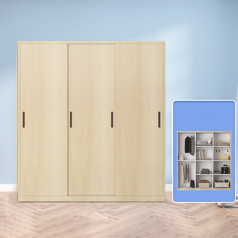 Modern Freestanding Wardrobe Armoire Metal Wardrobe with Shelves and Clothes Rail