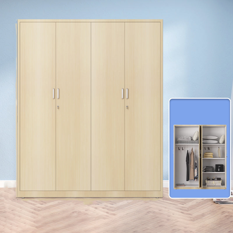 Modern Freestanding Wardrobe Armoire Metal Wardrobe with Shelves and Clothes Rail