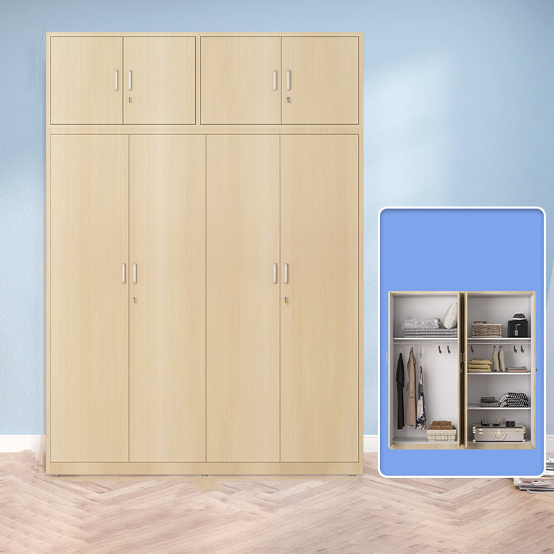 Modern Freestanding Wardrobe Armoire Metal Wardrobe with Shelves and Clothes Rail