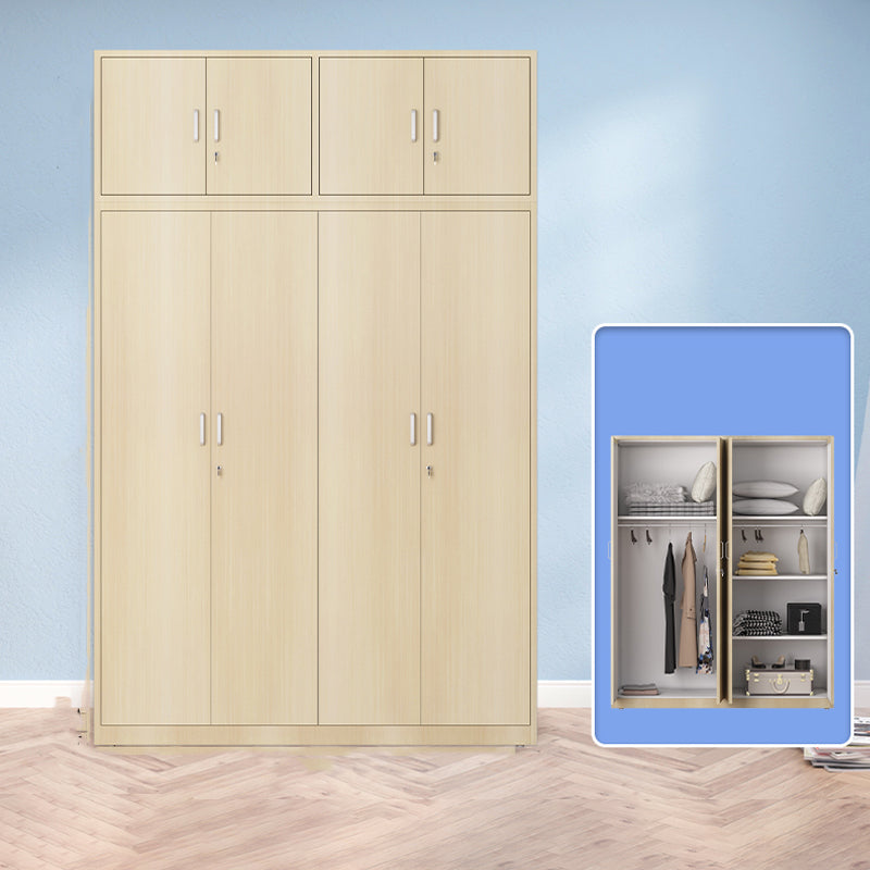 Modern Freestanding Wardrobe Armoire Metal Wardrobe with Shelves and Clothes Rail