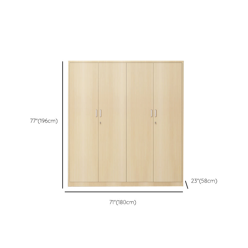 Modern Freestanding Wardrobe Armoire Metal Wardrobe with Shelves and Clothes Rail