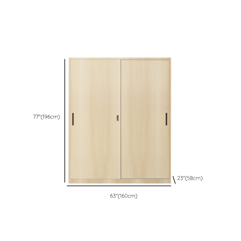 Modern Freestanding Wardrobe Armoire Metal Wardrobe with Shelves and Clothes Rail