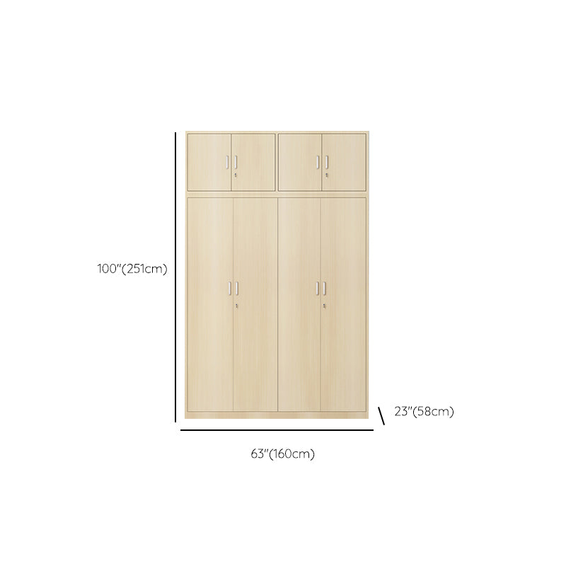 Modern Freestanding Wardrobe Armoire Metal Wardrobe with Shelves and Clothes Rail
