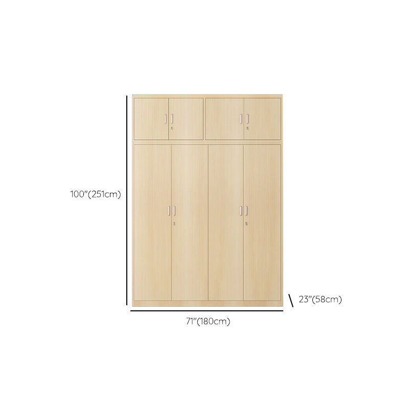 Modern Freestanding Wardrobe Armoire Metal Wardrobe with Shelves and Clothes Rail