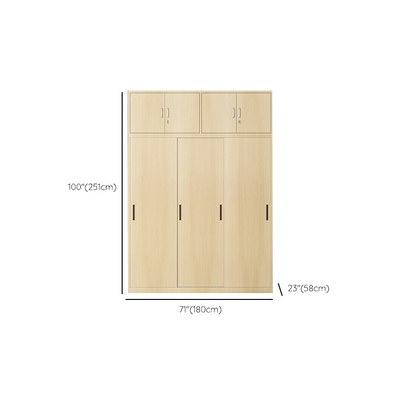 Modern Freestanding Wardrobe Armoire Metal Wardrobe with Shelves and Clothes Rail