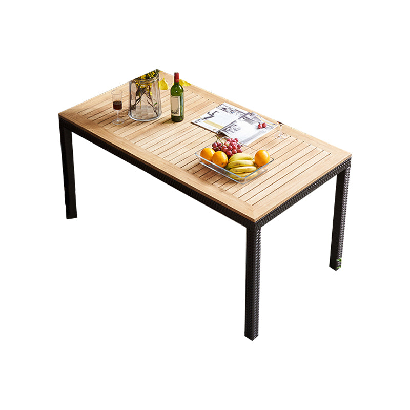 Boho 1/5/7/9 Pcs Patio Dining Table Set Wood Dining Table Set