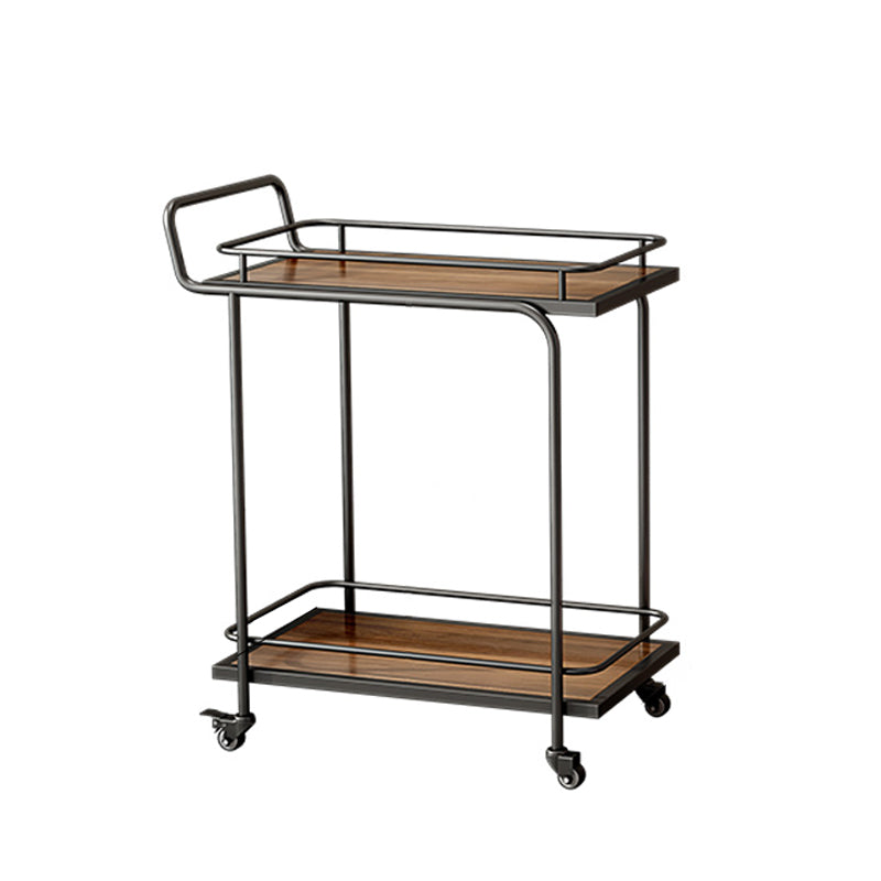 Modern Style Open Storage Kitchen Trolley Rectangular Dining Room Prep Table